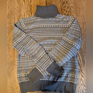LL Bean Fair Isle Turtleneck Size Small